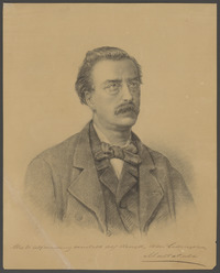 Portret van Multatuli, door P. Schuitemaker jr., naar Mitkiewicz