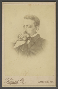 Portret van Multatuli, tekening door G.H.C. Overman naar een foto uit 1853