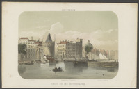 Amsterdam: Gezigt van den Oosterdoksdijk, steendruk door G.W.M. Trap naar W.L. Andreae