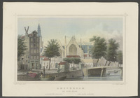 Amsterdam: de Oude Kerk, staalgravure door J. Poppel naar W.J. Cooke 