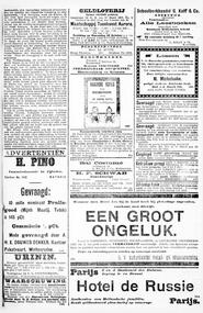 Advertentie in Bataviaasch nieuwsblad