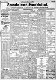 Nederlandsch-Indië SOERABAIA, 23 DECEMBER 1897. Sluiting der Mails te Soerabaia. in Soerabaijasch handelsblad