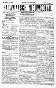 NEDERLANDSCH INDIÉ. Batavia, 8 November 1897. in Bataviaasch nieuwsblad