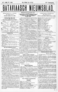 NEDERLANDSCH INDIË. Batavia, 20 Juli 1896. in Bataviaasch nieuwsblad