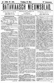NEDERLANDSCH INDIË. BATAVIA, 18 Mei 1894. in Bataviaasch nieuwsblad