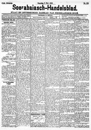 Nederlandsch – Indië SOERABAIA, 8 MEI 1899. Sluiting der Mails te Soerabaia. 's Namiddags te 6 u. 24 m. in Soerabaijasch handelsblad