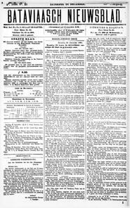 NEDERLANDSCH INDIÉ. Batavia, 24 December 1898. Maarndag 26 dezer, 2e KERSTADAG verschijnt dit blad als gewooalijk niet. in Bataviaasch nieuwsblad