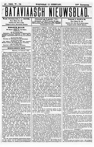 NEDERLANDSCH INDIË. Batavia, 25 Februari 1903. in Bataviaasch nieuwsblad