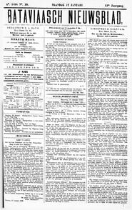 NEDERLANDBCH INDIË. Batavia, 17 Januari 1898. in Bataviaasch nieuwsblad