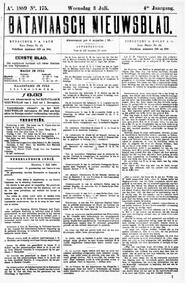 NEDERLANDSCH INDIË. BATAVIA, 3 Juli 1889. in Bataviaasch nieuwsblad