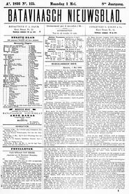 NEDERLANDSCH INDIË. BATAVIA, 1 Mei 1893. in Bataviaasch nieuwsblad