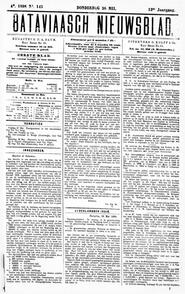 NEDERLANDSCH INDIË. Batavia, 26 Mei 1898. in Bataviaasch nieuwsblad