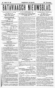 NEDERLANDSCH INDIË. Batavia, 30 Maart 1893. in Bataviaasch nieuwsblad