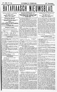 NEDERLANDSCH INDIË. Batavia, 26 Februari 1898. in Bataviaasch nieuwsblad