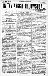 NEDERLANDSCH INDIË. Batavia, 22 October 1898. in Bataviaasch nieuwsblad