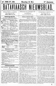 NEDERLANDSCH INDIË. BATAVIA, 15 Mei 1893. in Bataviaasch nieuwsblad