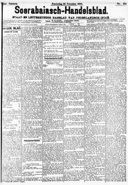 Nederlandsch-Indië. SOERABAIA, 22 November 1900. Sluiting der Mails te Soerabaia. in Soerabaijasch handelsblad