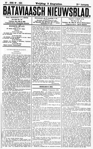 NEDERLANDSCH INDIË. Batavia, 3 Augustus 1906. in Bataviaasch nieuwsblad