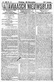 NEDERLANDSCH INDIE. Batavia, 20 December 1907. in Bataviaasch nieuwsblad