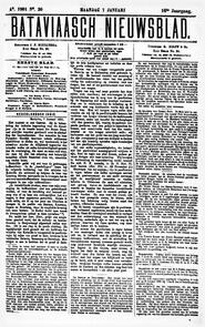 NEDERLANDSCH INDIË. Batavia, 7 Januari 1901. in Bataviaasch nieuwsblad