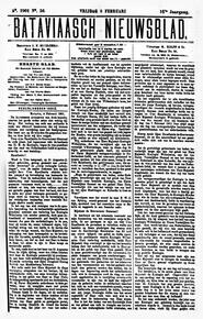 NEDERLANDSCH INDIË. Batavia, 8 Februari 1901. in Bataviaasch nieuwsblad