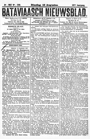 NEDERLANDSCH INDIE. Batavia, 13 Augustus 1907. in Bataviaasch nieuwsblad