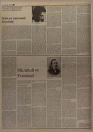 Multatuli en Friesland in Leeuwarder courant : hoofdblad van Friesland