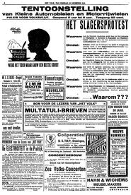 Advertentie in Het volk : dagblad voor de arbeiderspartij