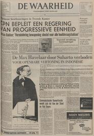 De Max Havelaar door Suharto verboden VOOR OPENBARE VERTONING IN INDONESIË in De waarheid