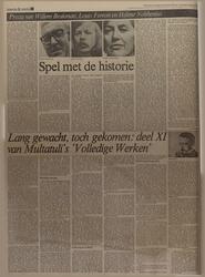 Lang gewacht, toch gekomen: deel XI van Multatuli's 'Volledige Werken' in Leeuwarder courant : hoofdblad van Friesland