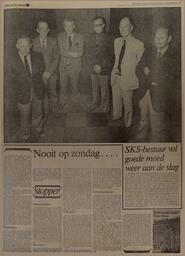 Nooit op zondag.... Stopper Rink van der Velde Pake Sytse in Leeuwarder courant : hoofdblad van Friesland