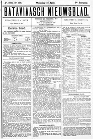 Nederlandsch Indië. BATAVIA, 13 April 1887 in Bataviaasch nieuwsblad