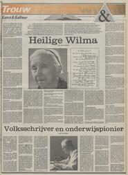 Heiliee Wilma door Wim Ramaker in Trouw