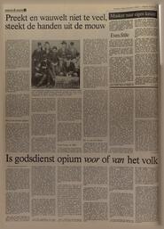 Preekt en wauwelt niet te veel, steekt de handen uit de mouw in Leeuwarder courant : hoofdblad van Friesland