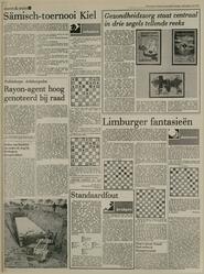 Samisch-toernooi Kiel schaken in Leeuwarder courant : hoofdblad van Friesland