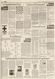 Correspondentiebond 25 jaar schaken in Leeuwarder courant : hoofdblad van Friesland
