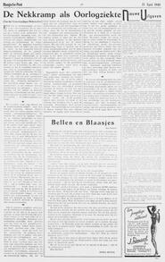 Bellen en Blaasjes in Haagsche post : een Hollands weekblad / onder leiding van S.F. van Oss
