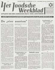 De „vier soorten” in Het joodsche weekblad : uitgave van den Joodschen Raad voor Amsterdam