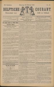 Dit nommer bestaat uit TWEE Bladen. Eerste Blad. Binnenlandsche Berichten. DELFT, 28 Februari 1910. in Delftsche courant