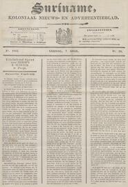 Paramuribo, 6 April 1882. in Suriname : koloniaal nieuws- en advertentieblad
