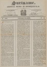 Paramaribo, 29 April 1875. in Suriname : koloniaal nieuws- en advertentieblad
