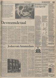 Willem Ellenbroek Joden van Amsterdam in De Volkskrant
