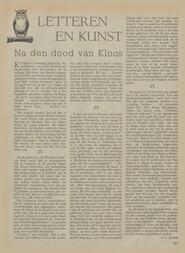 LETTEREN EN KUNST Na den dood van Kloos in De Waag : algemeen cultureel, politiek en economisch weekblad voor Nederland
