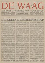 DE KLEINE GEMEENSCHAP in De Waag : algemeen cultureel, politiek en economisch weekblad voor Nederland