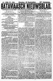 NEDERLANDSCH-INDIË. Batavia, 20 September 1910. in Bataviaasch nieuwsblad