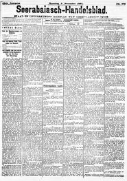 Het blaadje van een scheur kalender en het doodschieten van den fuselier Kleveringa. in Soerabaijasch handelsblad