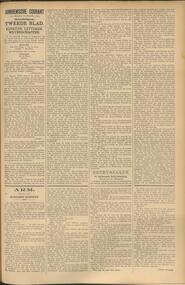 ARNHEMSCHE COURANT van Maandag 20 September 1909. (Avonduitgave). TWEEDE BLAD. KUNSTEN, LETTEREN, WETENSCHAPPEN. in Arnhemsche courant