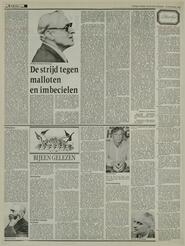 De strijd tegen malloten en imbecielen in Leeuwarder courant : hoofdblad van Friesland