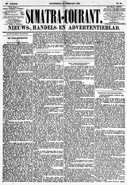 BRIEVEN UIT TAPANOELI. Padang Sidempoean, 8 Februari 1884 Geachte Redacteur! in Sumatra-courant : nieuws- en advertentieblad