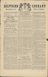 Binnenlandsche Berichten. DELFT, 24 December 1887. Wegens het KERSTFEEST zal MAANDAGAVOND geen Courant worden uitgegeven. in Delftsche courant